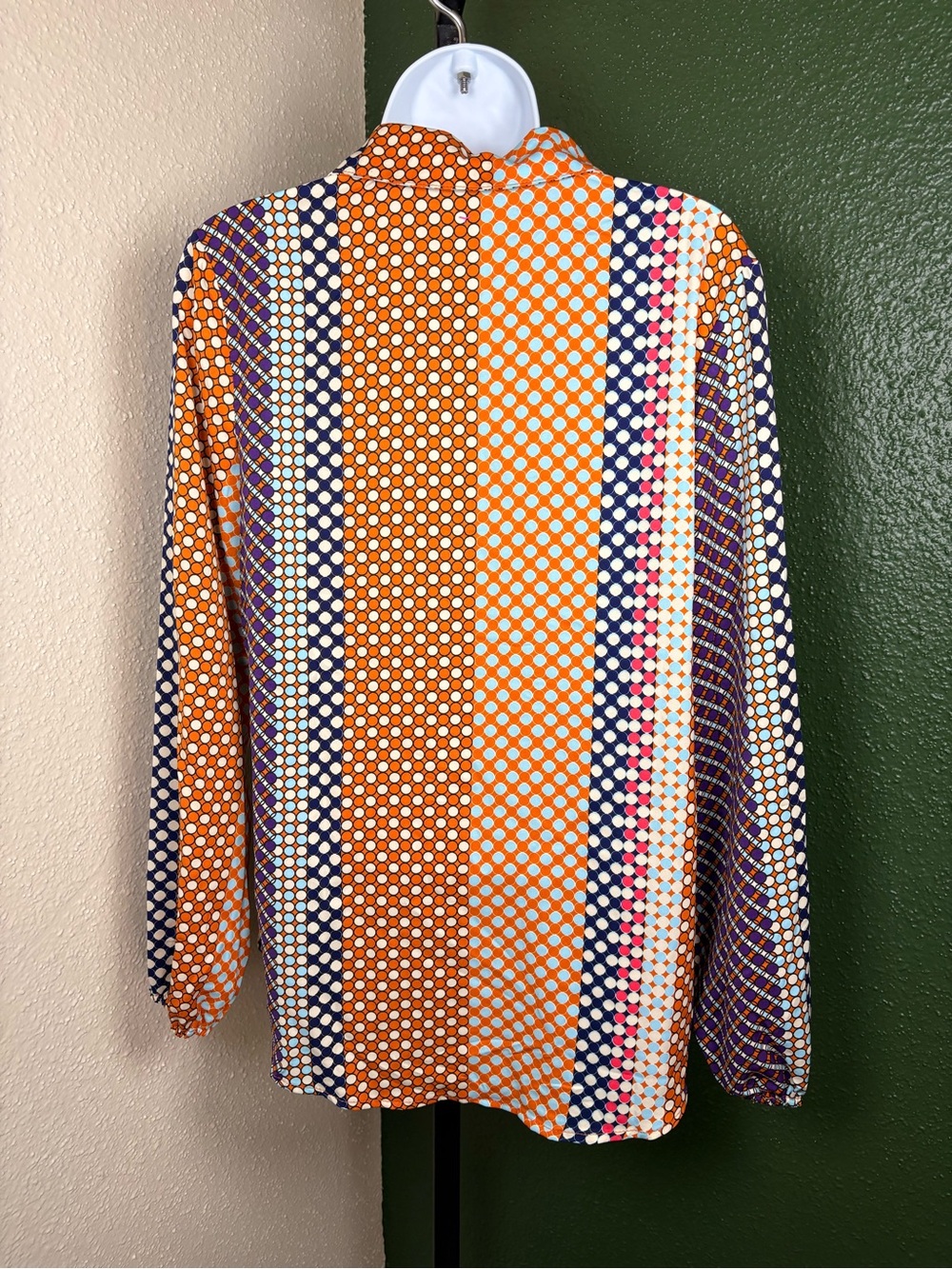 Orange Multi-Pattern Button-Up Top - Picture 5 of 5